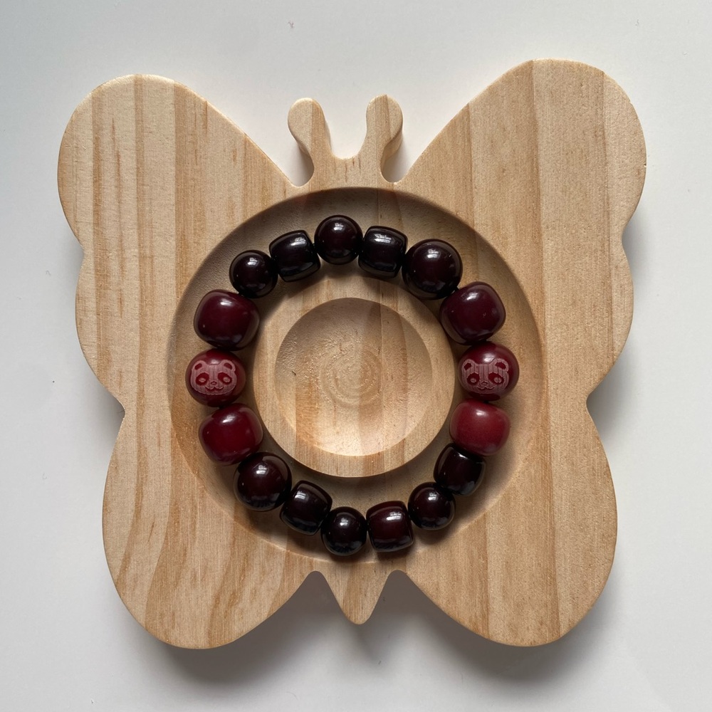 Bodhi Beaded Bracelet - Chocolate Cherry
